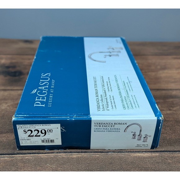 Pegasus Verdanza Roman Tub Faucet - 8" Widespread - Chrome Finish - New - Picture 5 of 12